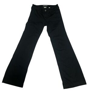 Ariat Denim Trouser Jeans Black Wide Leg Stretch Mid Rise Women's 27 Long